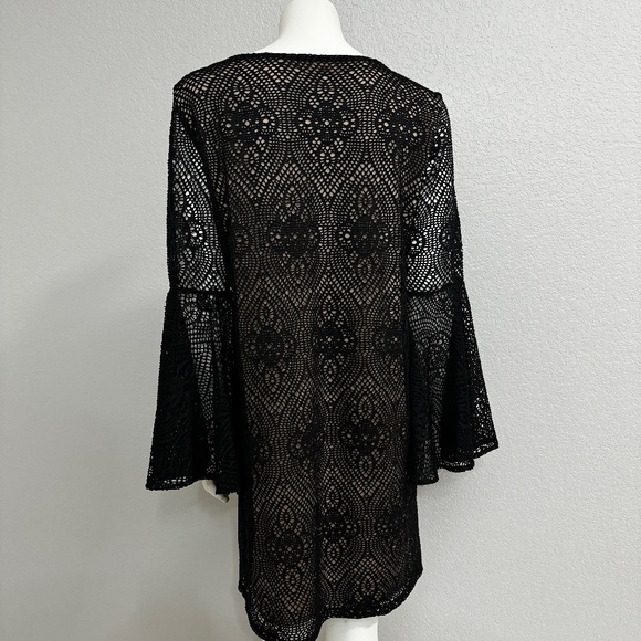 Emma & Michele Black Lined Lace Dress - Picture 6 of 10